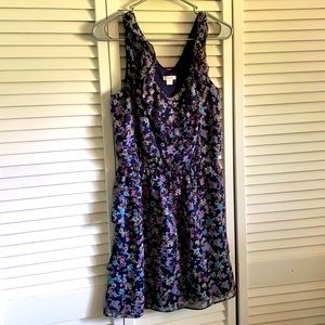 Xhilaration Floral Mini Ruffle Dress Size M
